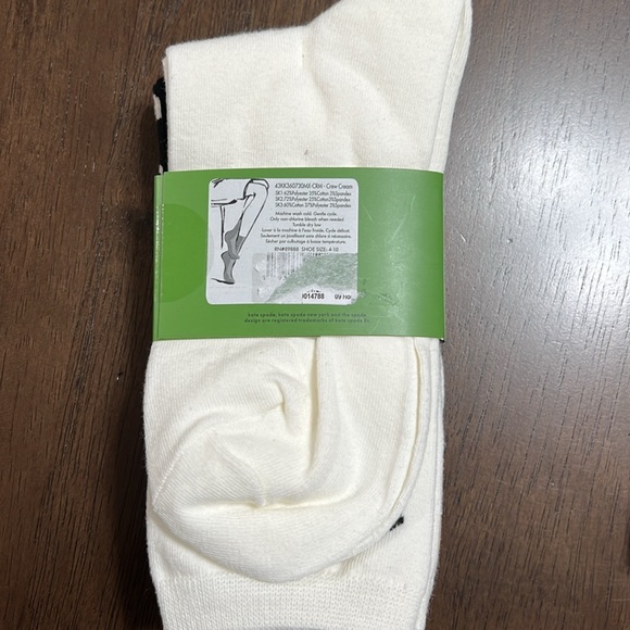 Kate Spade leopard Print/Cream Crew Socks - Picture 2 of 8